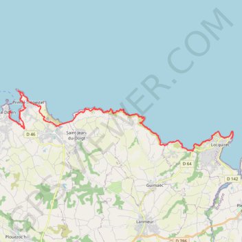 Côte bretonne de Locquirec au Diben GPS track, route, trail