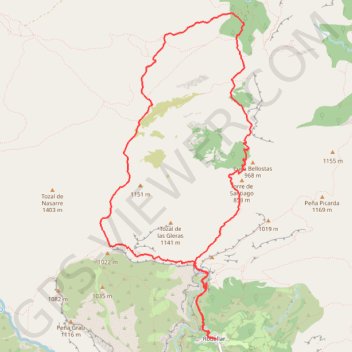 Sierra de Guara Otin et le Rio Mascun GPS track, route, trail