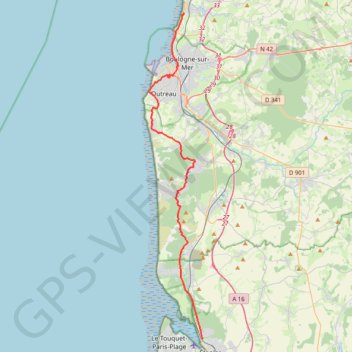 Le littoral de Wimereux à Étaples GPS track, route, trail