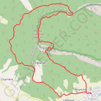 Roche Colombe GPS track, route, trail