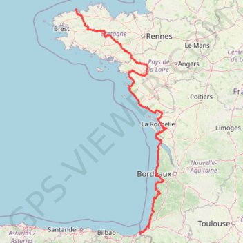 La velodyssée_1 GPS track, route, trail