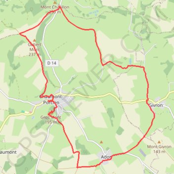 Chaumont-porcien GPS track, route, trail