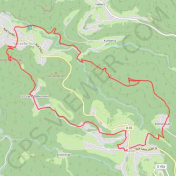 De Dabo à Schaeferhof GPS track, route, trail