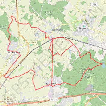 Forêt des Quatre Piliers GPS track, route, trail