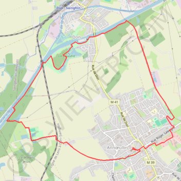 Autour d'Annoeullin GPS track, route, trail