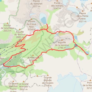 Tour de l’Aiguille de la Vanoise GPS track, route, trail