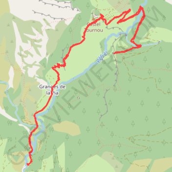 Tende - Castel Tournou et rochers de Servia GPS track, route, trail