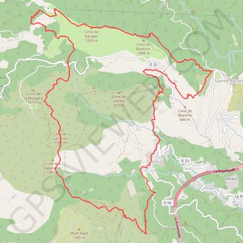 Cime de Baudon GPS track, route, trail