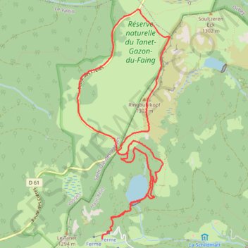 Le Lac vert-Gazon de Faite GPS track, route, trail