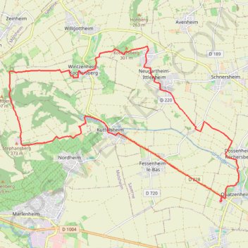 Kochersberg - Quatzenheim GPS track, route, trail