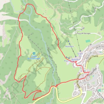 Ausois, le Drozet, les Moulins GPS track, route, trail