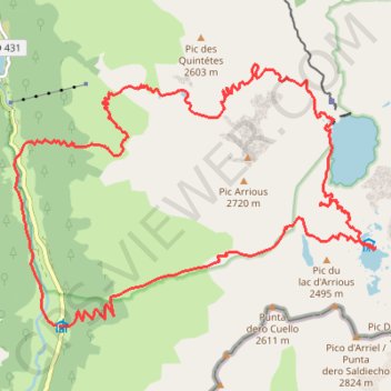 Balade lac d'artouste GPS track, route, trail