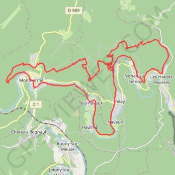 Monthermé - Champ Bernard GPS track, route, trail