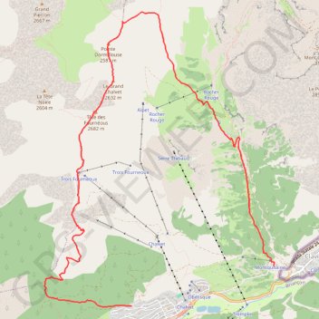 Crête du Chalvet GPS track, route, trail