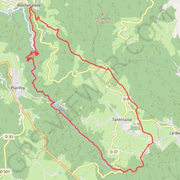 Rochetaillée GPS track, route, trail