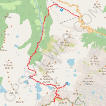 J2 Pic d'Amitges et Tuc de Saboredo GPS track, route, trail