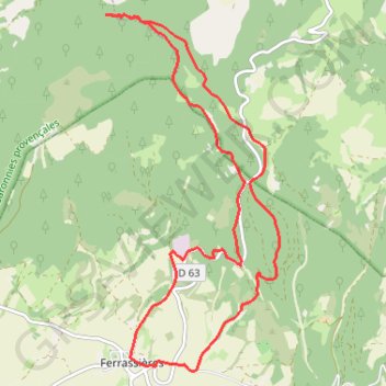 Ferrassières - La cabane de Cyprien par le Col de l'Homme Mort GPS track, route, trail