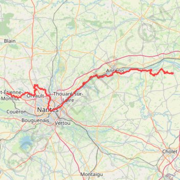 GR 3 : De Mauges-sur-Loire (Maine-et-Loire) à Saint Etienne-de-Montluc (Loire-Atlantique) GPS track, route, trail