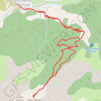 Aunos GPS track, route, trail