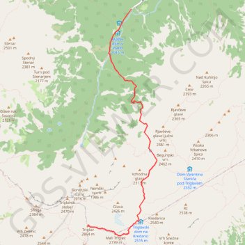 Триглав GPS track, route, trail