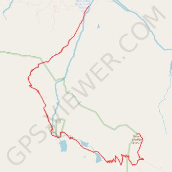 Mount Sneffels via Blue Lakes GPS track, route, trail