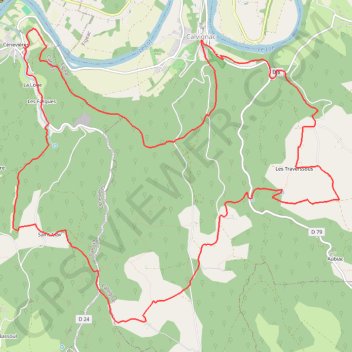 Cénevières Calvignac - Causse Lotois GPS track, route, trail