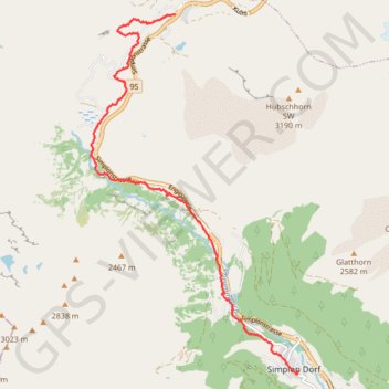 Rando vers le Simplon GPS track, route, trail