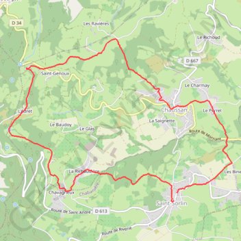 Saint Sorlin-L'Adret-Chaussan GPS track, route, trail