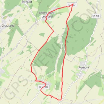 Le bois Renouard - Belloy-Saint-Léonard GPS track, route, trail