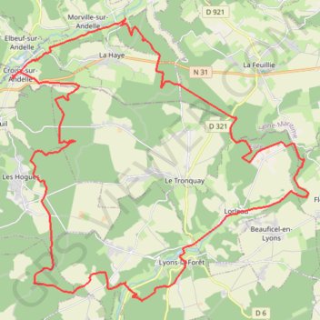 Rando en foret de Lyons GPS track, route, trail