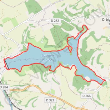 Tour du Lac de la Lièz - Langres GPS track, route, trail