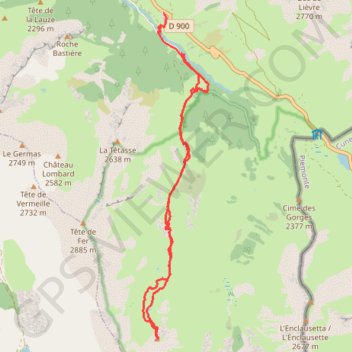 Tête des Eyssalps GPS track, route, trail