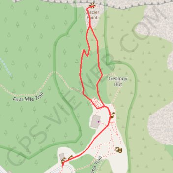 Glacier Point Loop GPS track, route, trail