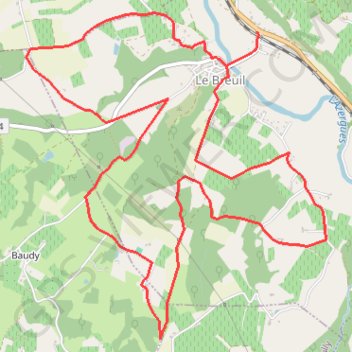 Pays Beaujolais - Pierres Dorées - Le Breuil GPS track, route, trail