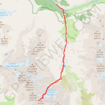 Pointe Maximin Couloir NE (Ecrins) GPS track, route, trail