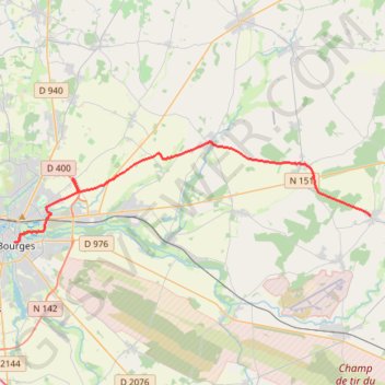 16 Bourges-Villabon: 27.90 km GPS track, route, trail