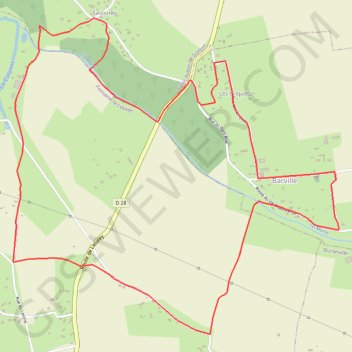 Chemin de la Fontaine - Barville GPS track, route, trail