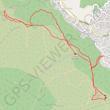 Grottes aux Fées et Voleurs GPS track, route, trail