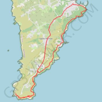 Cap de la Chèvre - Morgat GPS track, route, trail