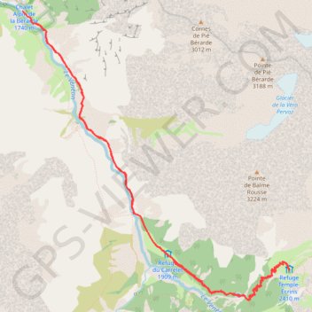 La Bérarde - Temple Ecrin GPS track, route, trail