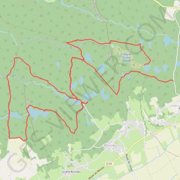 Atours des étangs d'Arzay (38) GPS track, route, trail