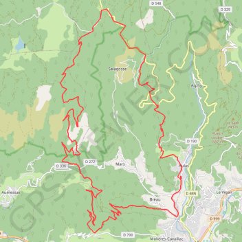 Aigoual GPS track, route, trail