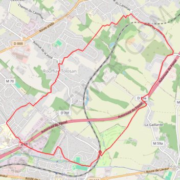 Rouffiac - Montrabé GPS track, route, trail