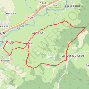 Rando à Clermain GPS track, route, trail