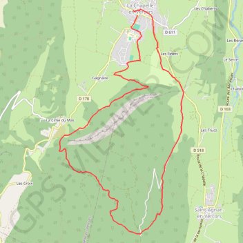La Chap GPS track, route, trail