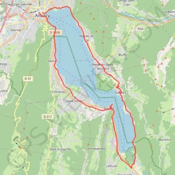 Cyclo - Tour du lac d'Annecy GPS track, route, trail
