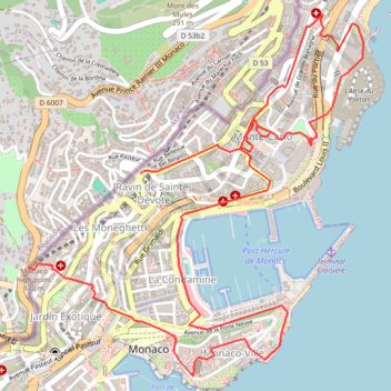 Monaco GPS track, route, trail