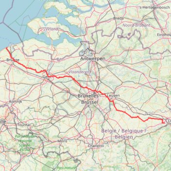 Mons - Hannut-Blankenberge GPS track, route, trail