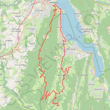 Le Villard Derrière - Annecy - Le Semnoz GPS track, route, trail
