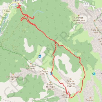 Tête du Lançonet GPS track, route, trail